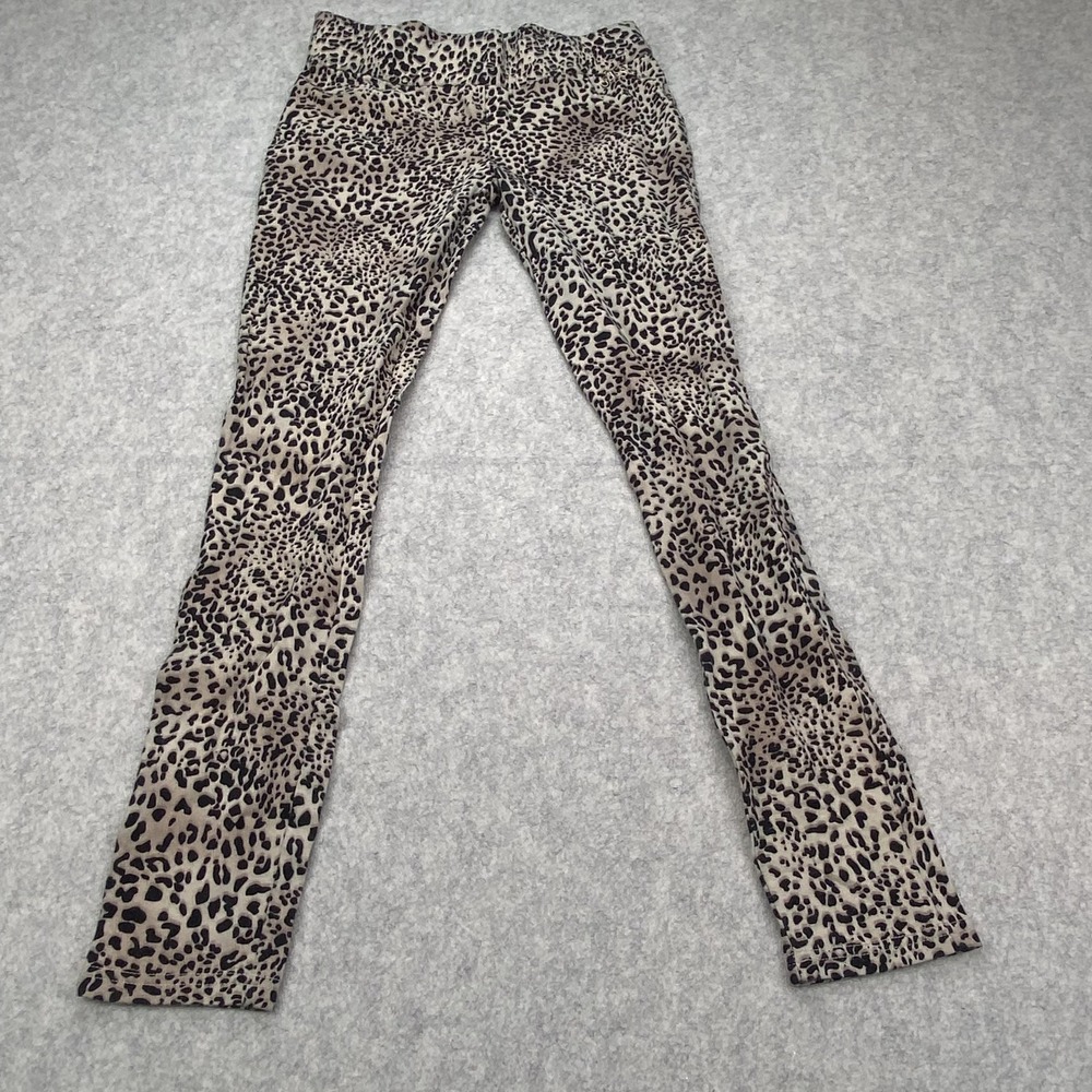 Guess Leggings Womens M 26x27 Beige Leopard Animal Print Ankle Pants Q33Q11K0931